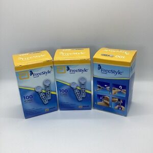 Abbott FreeStyle Lancets 28 Gauge 100 Count 3 Pack Total 300 Sterile Lancets